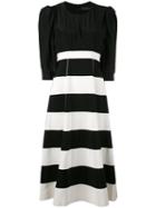 Rossella Jardini - Striped Dress - Women - Cotton/viscose - 44, Black, Cotton/viscose