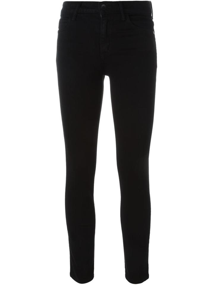 Helmut Lang Cropped Skinny Jeans, Women's, Size: 25, Black, Cotton/polyester/spandex/elastane/cotton