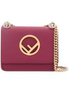 Fendi Logo Shoulder Bag - Pink & Purple