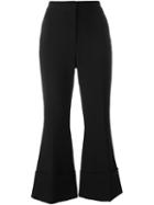 Stella Mccartney Cropped Flared Trousers, Women's, Size: 42, Black, Spandex/elastane/wool