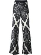 Hache Floral Print Flared Trousers