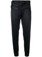 Coup De Coeur Twisted-front Joggers - Black