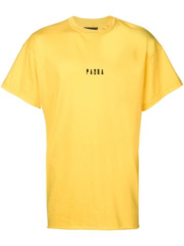 Paura Oversized Logo T-shirt - Yellow