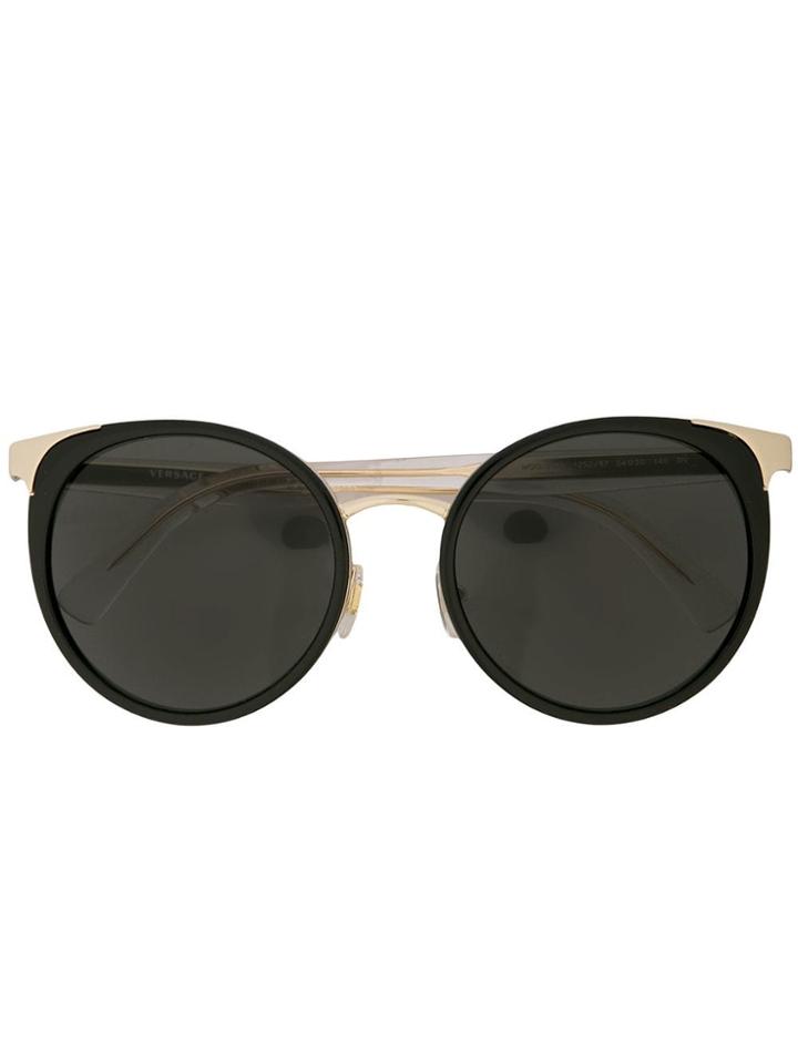 Versace Eyewear Greek Key Sunglasses - Black