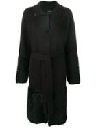 Marc Ellis Fur Panels Cardigan - Black