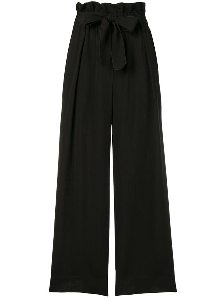 Forte Forte Belted Wide-legged Trousers - Black