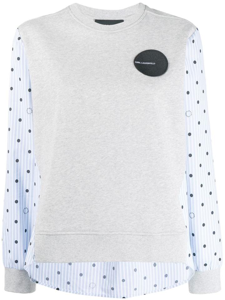 Karl Lagerfeld Karl Dots Sweatshirt - Grey