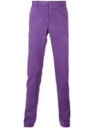 Etro Slim-fit Trousers, Men's, Size: 50, Pink/purple, Cotton/wool/spandex/elastane