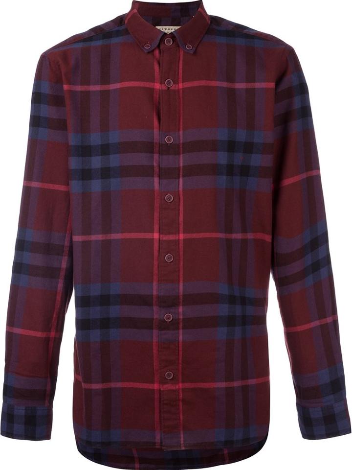 Burberry Checked Shirt, Men's, Size: Xl, Cotton