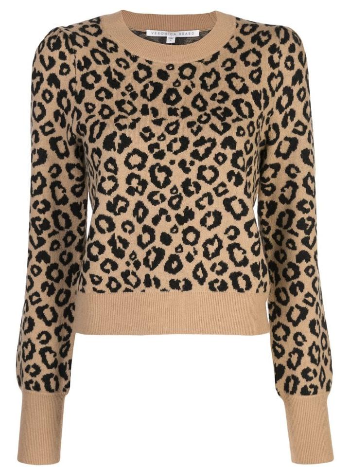 Veronica Beard Knitted Crop Jumper - Neutrals