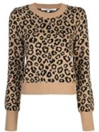 Veronica Beard Knitted Crop Jumper - Neutrals