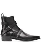 Iro Side Buckle Ankle Boots - Black
