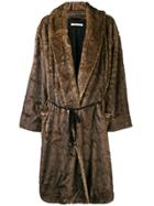 Mes Demoiselles Furry Oversized Coat - Brown