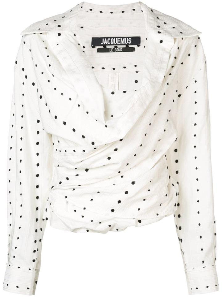 Jacquemus Gathered Blouse - White