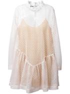 Jourden Fishnet Dress, Women's, Size: 36, Pink/purple, Polyester