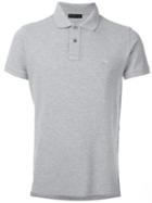 Etro Logo Embroidered Polo Shirt, Men's, Size: M, Grey, Cotton