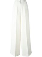 Twin-set Flared Trousers, Women's, Size: Small, White, Polyester/spandex/elastane/viscose