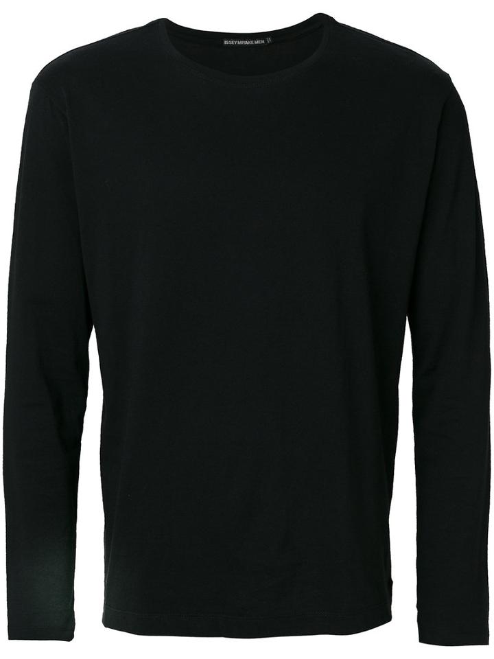 Issey Miyake Men - Crew-neck Sweatshirt - Men - Cotton - 1, Black, Cotton