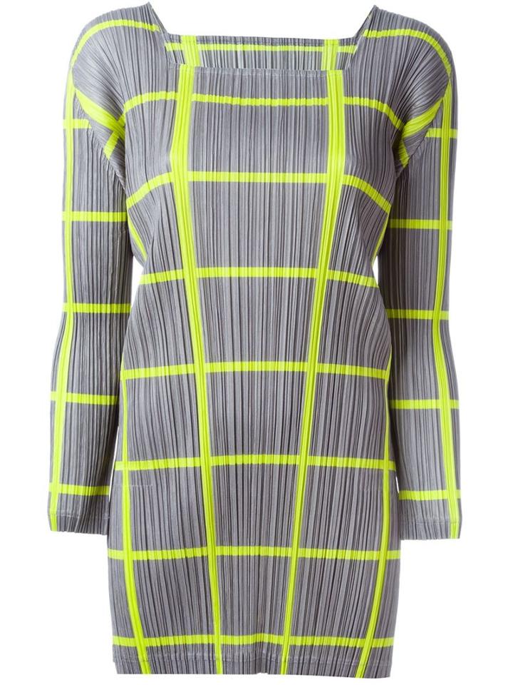 Pleats Please By Issey Miyake Checked Pleated Tunic