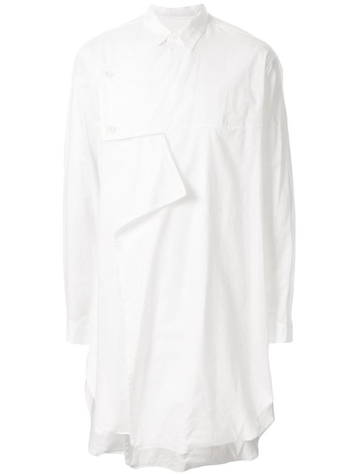 Julius Oversized Button Panel Shirt - White