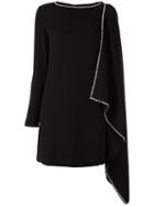 Mcq Alexander Mcqueen Cascade Dress, Women's, Size: 40, Black, Polyester