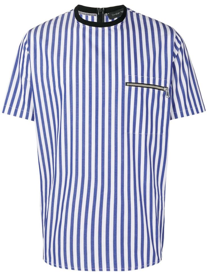 Christian Pellizzari Zipped Chest Pocket T-shirt - Blue