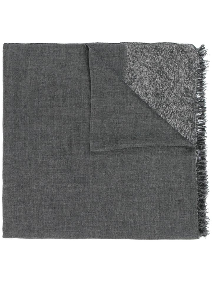 Faliero Sarti Shimmer Trim Scarf - Grey