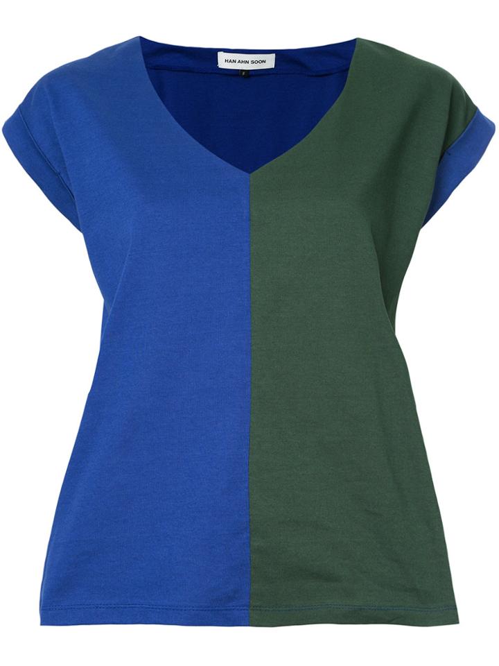 Han Ahn Soon Colour Contrast T-shirt - Blue