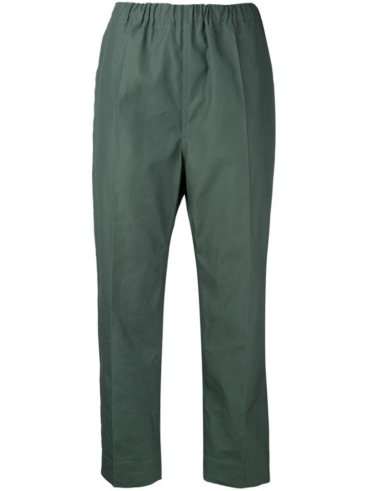 Sofie D'hoore - Piano Cropped Trousers - Women - Cotton - 40, Green, Cotton