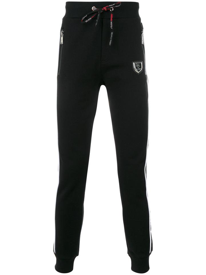 Plein Sport - Paragliding Track Pants - Men - Cotton/polyester - S, Black, Cotton/polyester