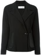 Max Mara Contrast Pocket Blazer, Women's, Size: 40, Black, Virgin Wool/spandex/elastane/acetate