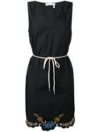 See By Chloé - Embroidered Hem Dress - Women - Cotton/polyester - 40, Blue, Cotton/polyester