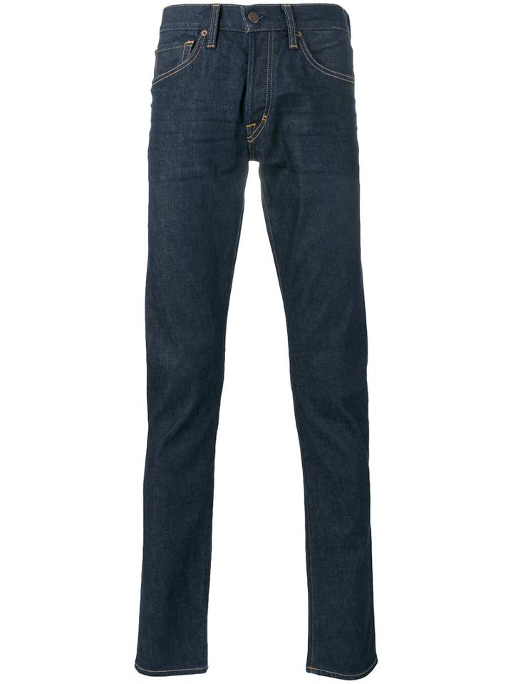 Tom Ford Raw Slim Fit Jeans, Men's, Size: 33, Blue, Cotton/spandex/elastane