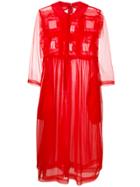 Comme Des Garçons Girl Empire Sheer Dress - Red