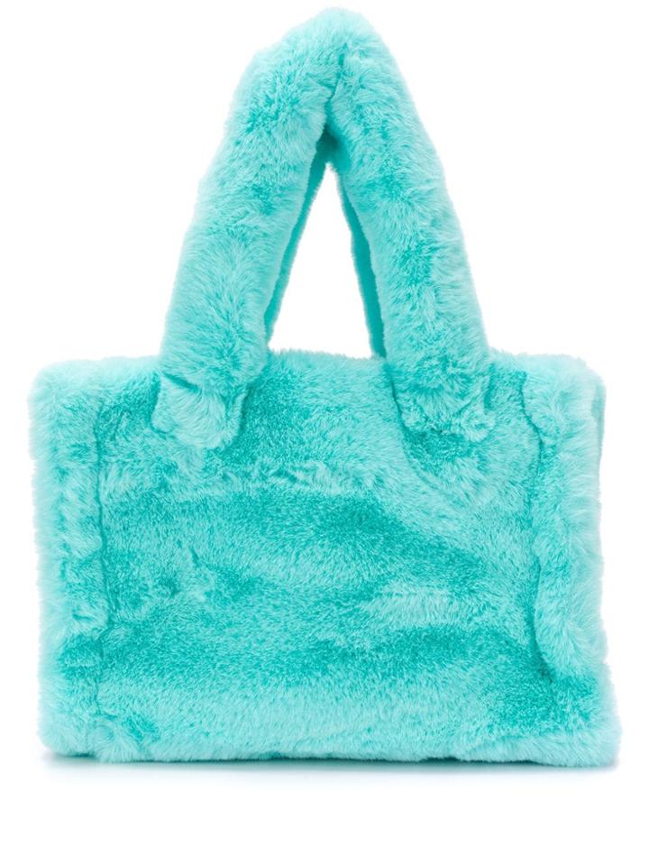 Stand Studio Liz Faux-fur Tote Bag - Blue