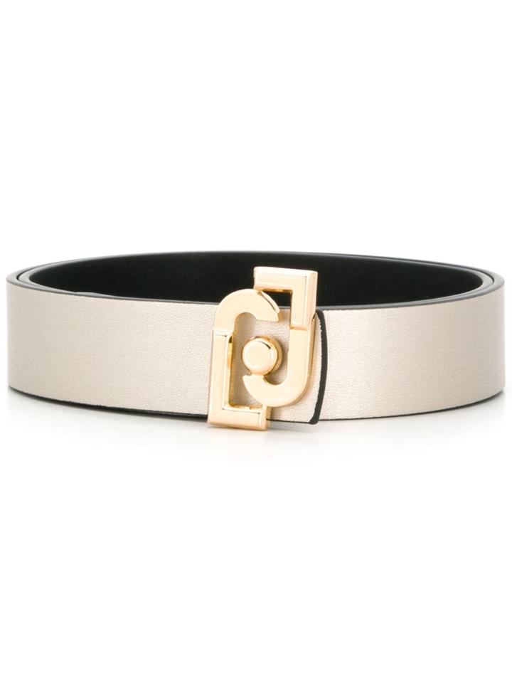 Liu Jo Reversible Logo Belt - Silver