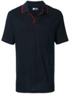 Z Zegna Contrast Collar Polo Shirt - Blue