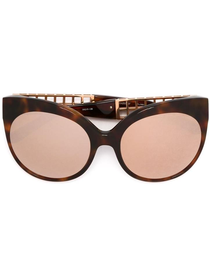 Linda Farrow 388 Sunglasses, Women's, Brown, Acetate/metal Other/gold