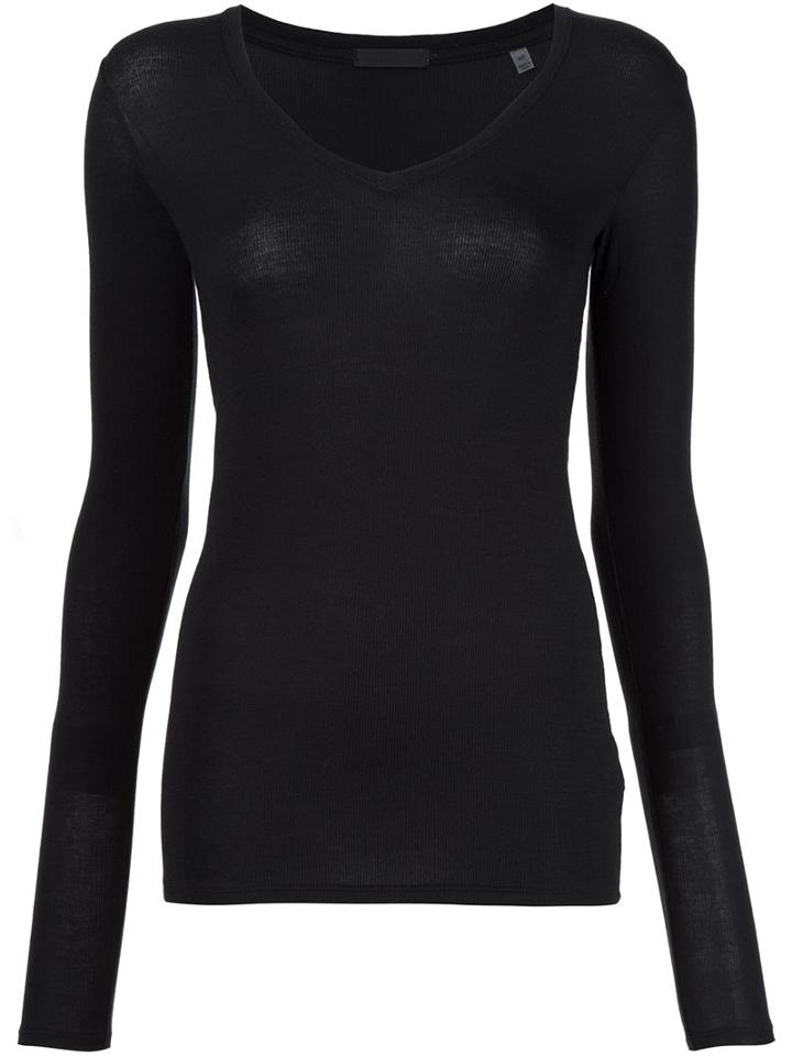 Atm Anthony Thomas Melillo Ribbed V-neck Top
