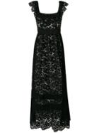 Twin-set Lace Maxi Dress - Black