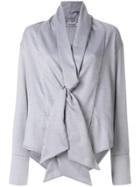 Balossa White Shirt Twisted Tie Detail Blouse - Black