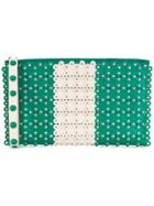 Red Valentino Studded Clutch - Green