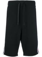Moschino Logo Stripe Shorts - Black