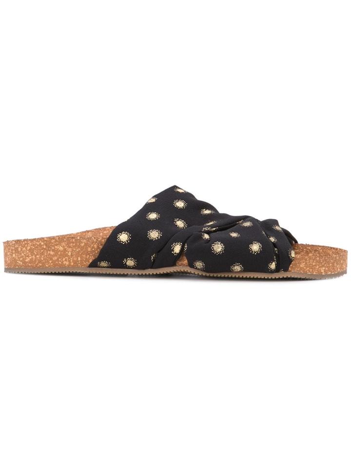 Figue Polka Dots Sandals - Black
