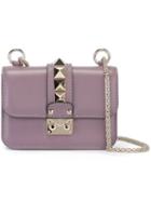 Valentino Mini 'glam Lock' Shoulder Bag, Women's, Pink/purple
