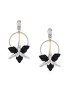 Marni Floral Hoop Earrings - Metallic
