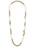 Chanel Vintage Baroque Pearl Embellished Necklace, Women's, Metallic