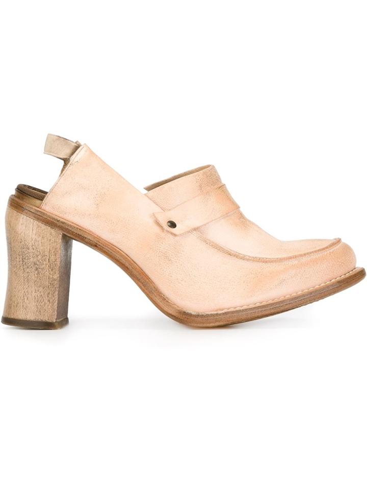 Cherevichkiotvichki Open Heel Mocassin Pumps - Nude & Neutrals