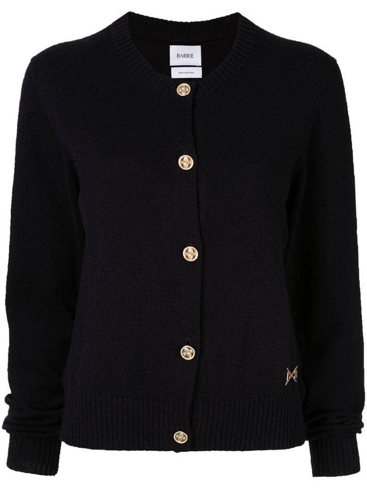 Barrie Round Neck Cardigan - Black