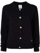 Barrie Round Neck Cardigan - Black
